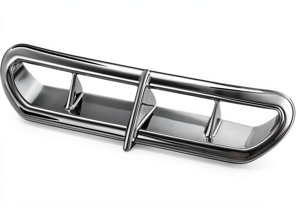 Chrome vent accent installed on Harley front fairing